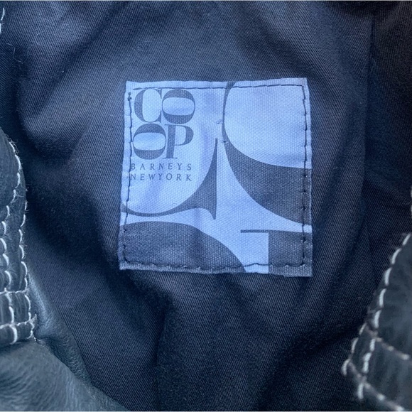 Barney’s Co-Op Black Motorcycle Bomber Leather Jacket Men’s Size XL - Picture 8 of 8